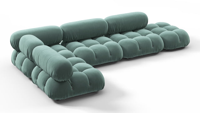 Bellini Sectional - Mario Bellini Sectional, Left Corner, Jadeite Luxe Velvet