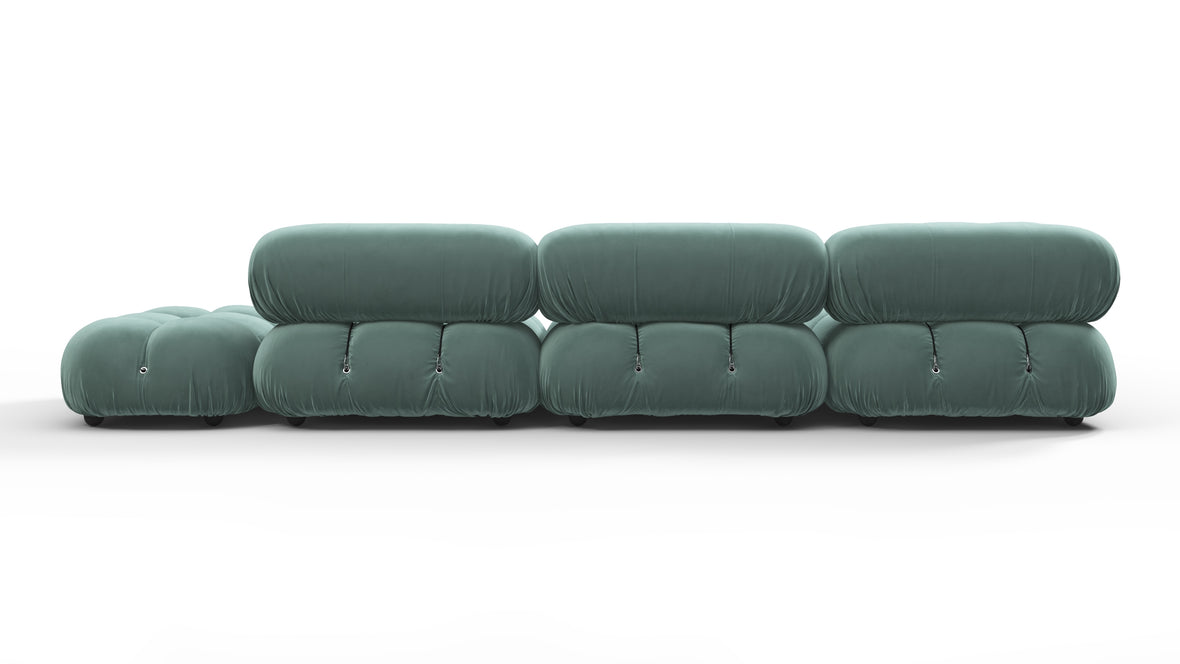 Bellini Sectional - Mario Bellini Sectional, Left Corner, Jadeite Luxe Velvet