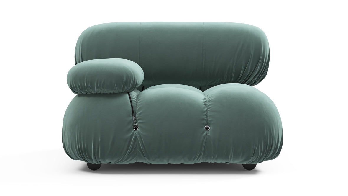 Bellini Module - Mario Bellini Module, Left Arm, Jadeite Luxe Velvet