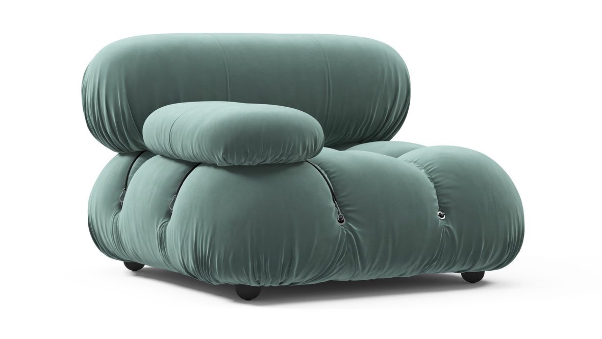 Bellini Module - Mario Bellini Module, Left Arm, Jadeite Luxe Velvet
