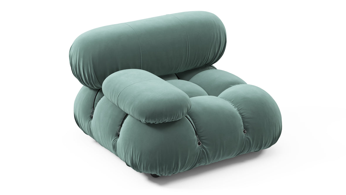 Bellini Module - Mario Bellini Module, Left Arm, Jadeite Luxe Velvet
