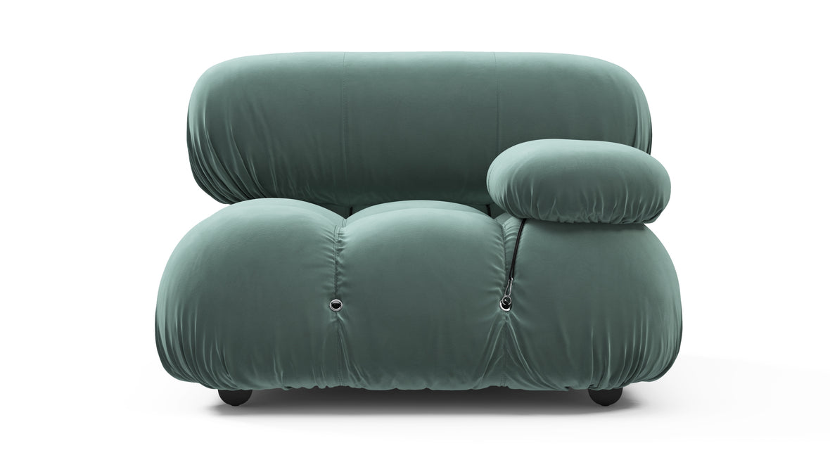 Bellini Module - Mario Bellini Module, Right Arm, Jadeite Luxe Velvet