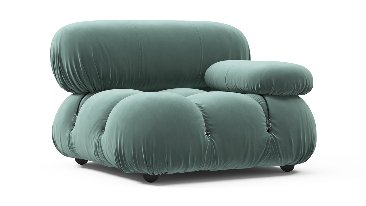 Bellini Module - Mario Bellini Module, Right Arm, Jadeite Luxe Velvet