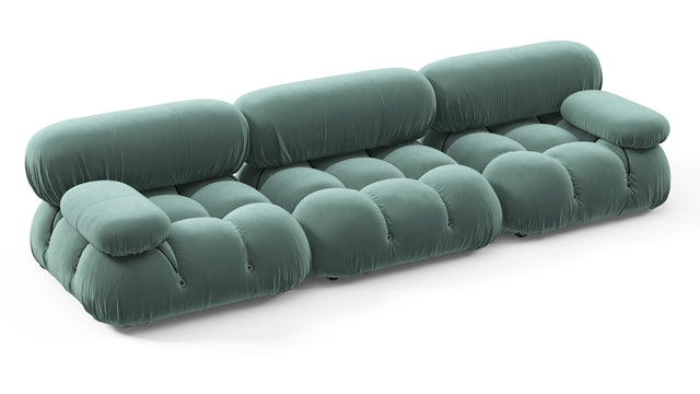 Bellini Sofa - Mario Bellini Three Seater Sofa, Jadeite Luxe Velvet