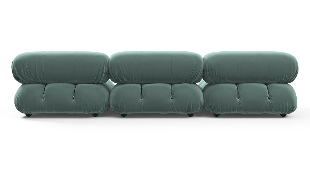 Bellini Sofa - Mario Bellini Three Seater Sofa, Jadeite Luxe Velvet