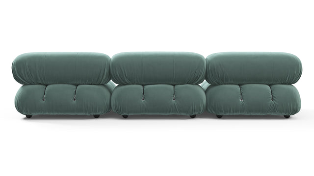 Bellini Sofa - Mario Bellini Three Seater Sofa, Jadeite Luxe Velvet