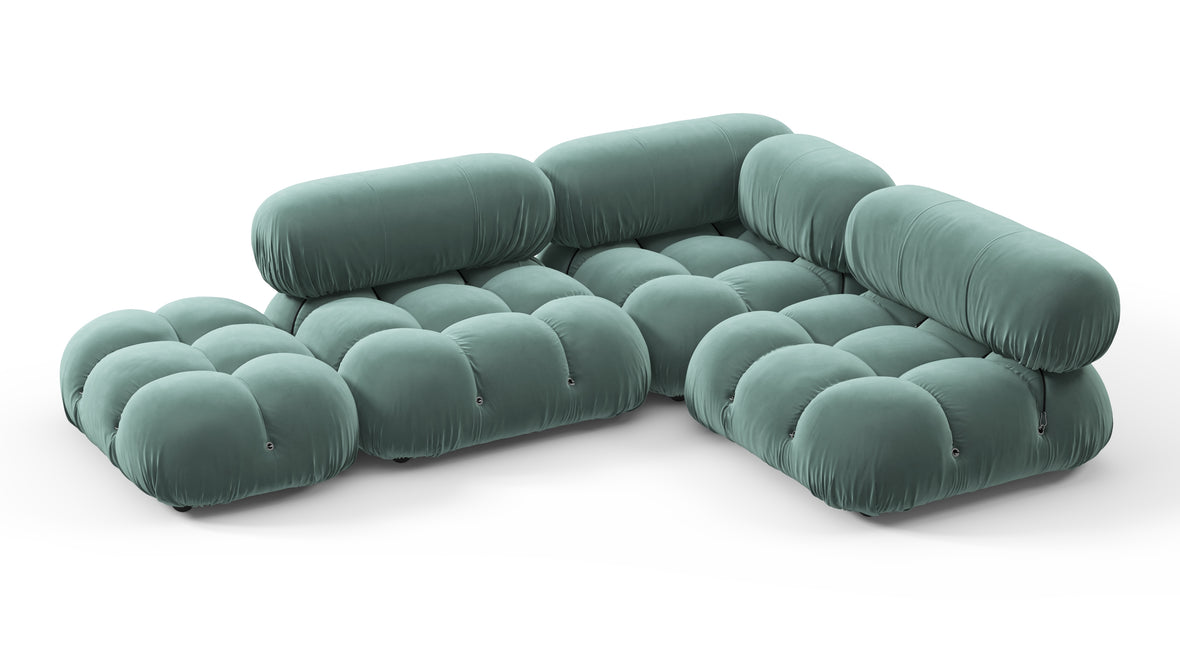 Bellini Sectional - Mario Bellini Sectional, Small Right Corner, Jadeite Luxe Velvet