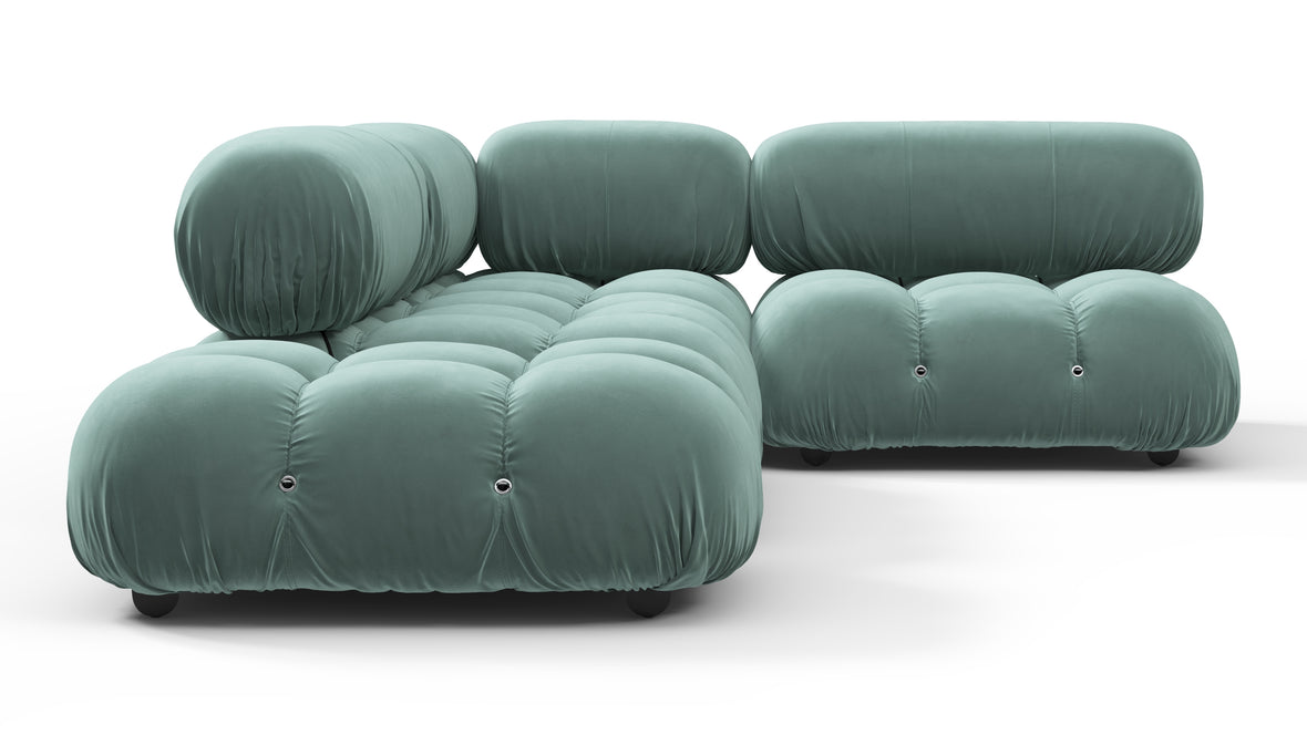 Bellini Sectional - Mario Bellini Sectional, Small Right Corner, Jadeite Luxe Velvet