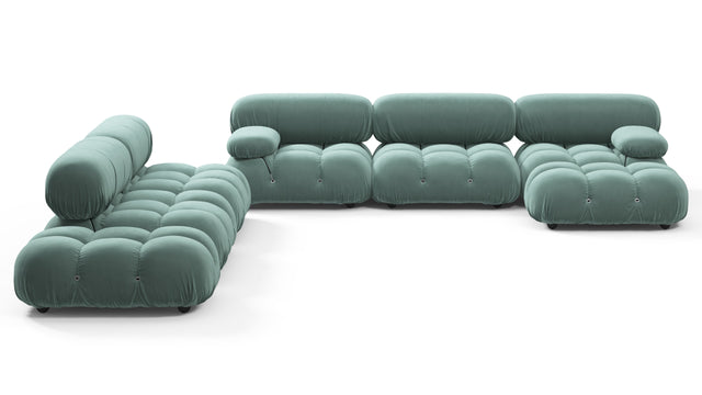 Bellini Large Sectional - Mario Bellini Large Sectional, Left Corner, Jadeite Luxe Velvet