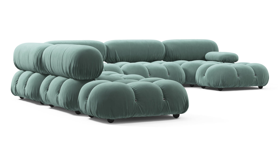 Bellini Large Sectional - Mario Bellini Large Sectional, Left Corner, Jadeite Luxe Velvet