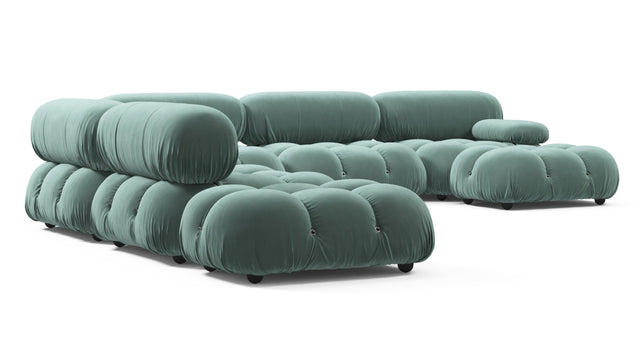 Bellini Large Sectional - Mario Bellini Large Sectional, Left Corner, Jadeite Luxe Velvet