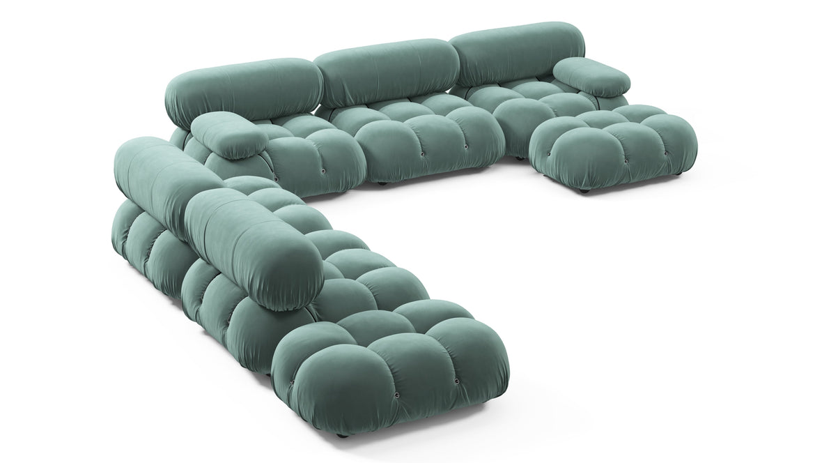 Bellini Large Sectional - Mario Bellini Large Sectional, Left Corner, Jadeite Luxe Velvet