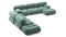 Bellini Large Sectional - Mario Bellini Large Sectional, Left Corner, Jadeite Luxe Velvet