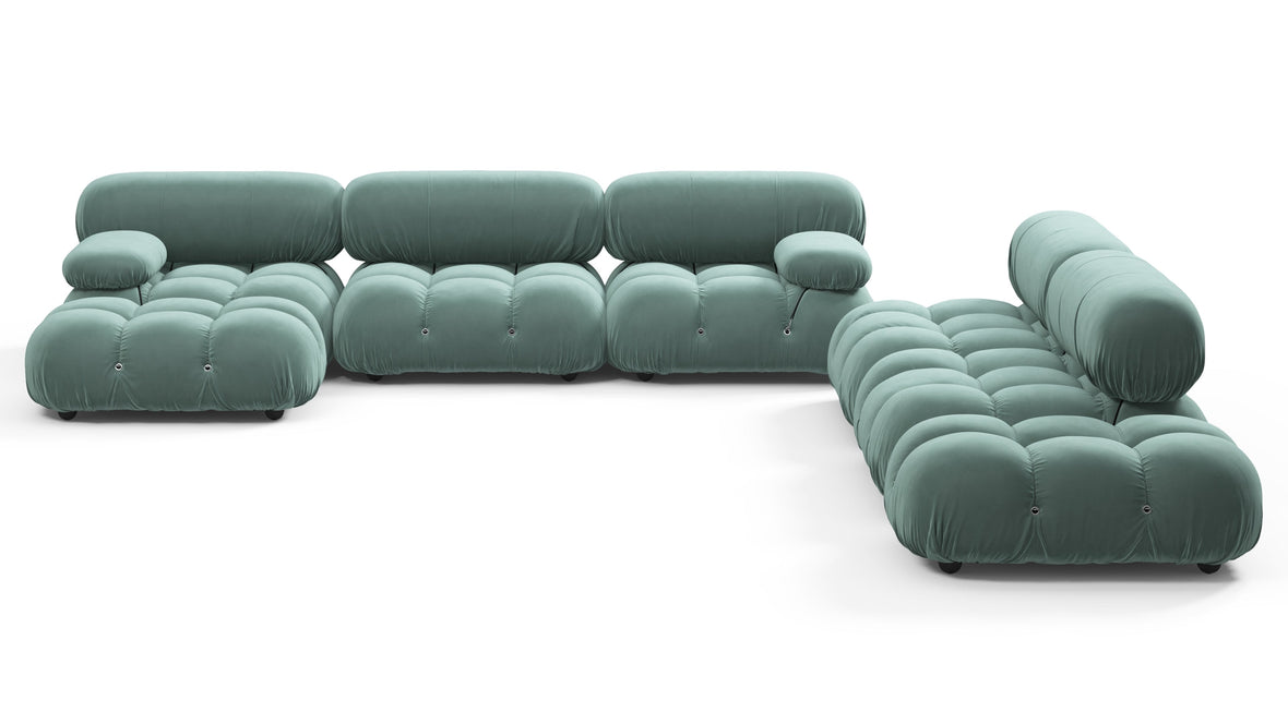 Bellini Large Sectional - Mario Bellini Large Sectional, Right Corner, Jadeite Luxe Velvet