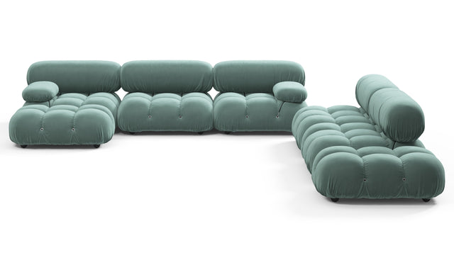 Bellini Large Sectional - Mario Bellini Large Sectional, Right Corner, Jadeite Luxe Velvet