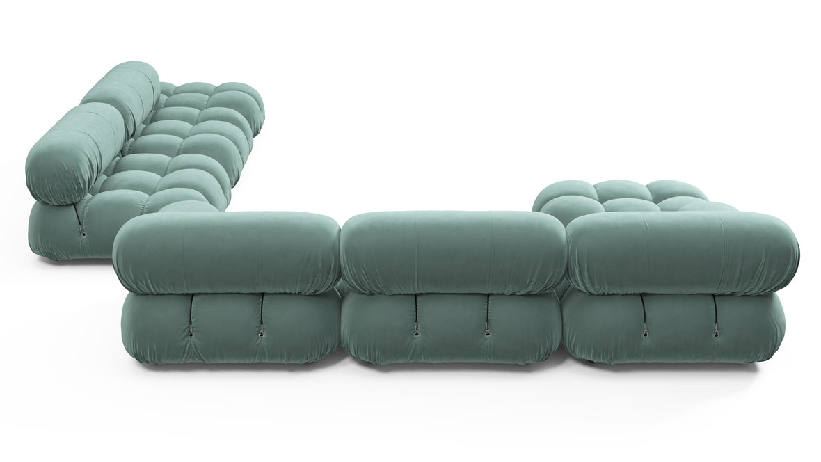 Bellini Large Sectional - Mario Bellini Large Sectional, Right Corner, Jadeite Luxe Velvet
