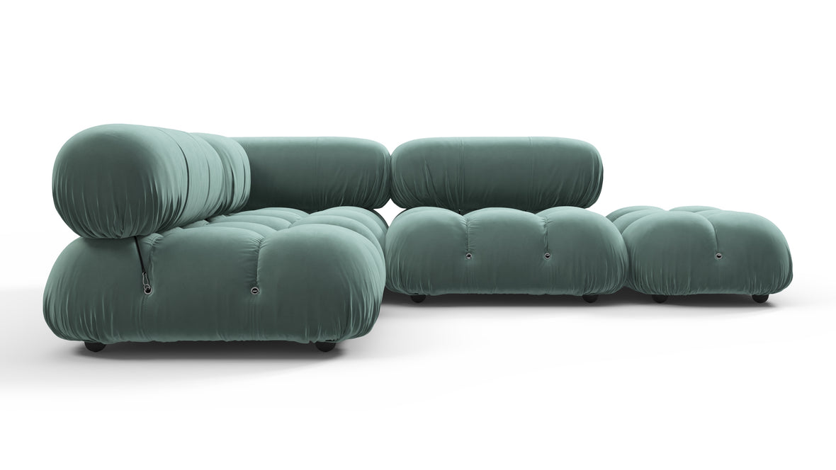 Bellini Sectional - Mario Bellini Sectional, Small Left Corner, Jadeite Luxe Velvet