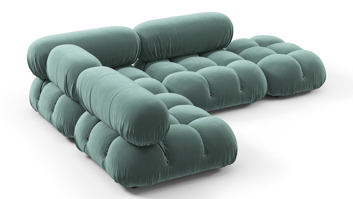 Bellini Sectional - Mario Bellini Sectional, Small Left Corner, Jadeite Luxe Velvet