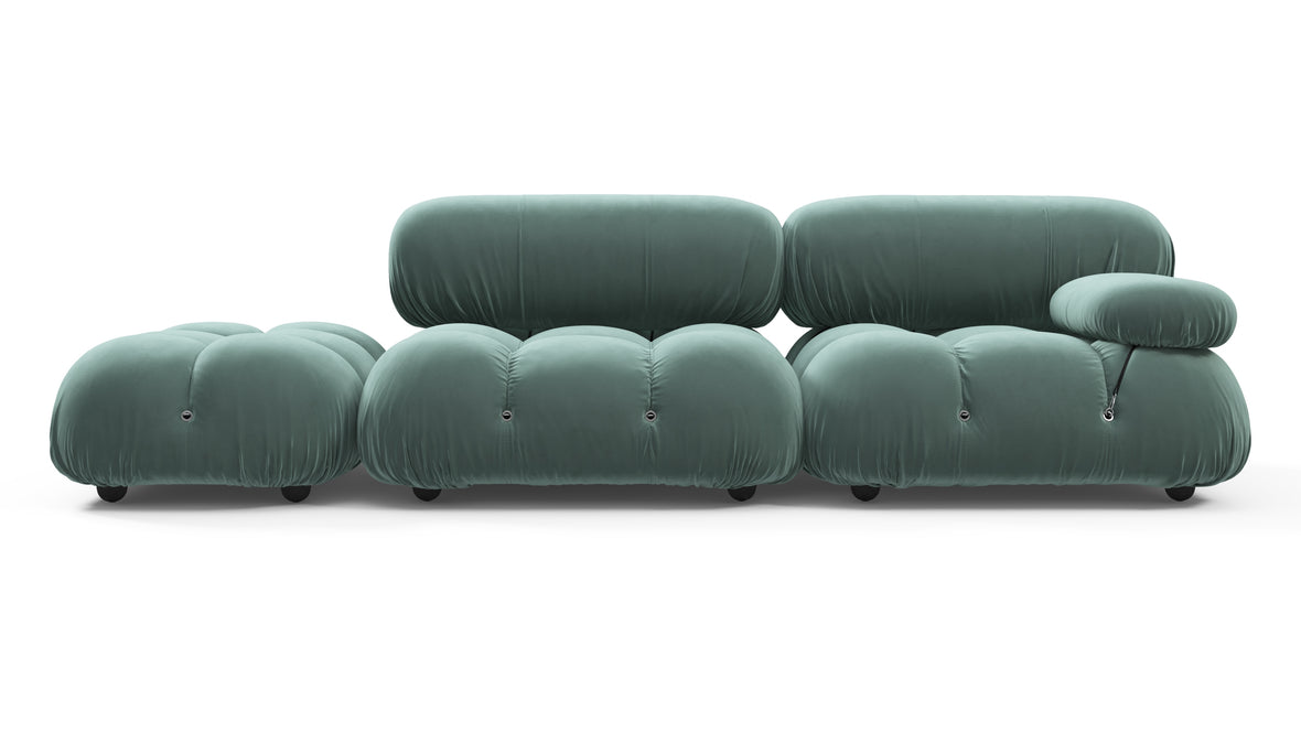 Bellini Sofa - Mario Bellini Open End Sofa, Left, Jadeite Luxe Velvet