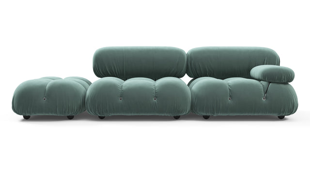 Bellini Sofa - Mario Bellini Open End Sofa, Left, Jadeite Luxe Velvet