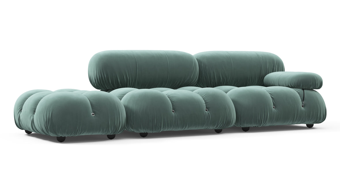 Bellini Sofa - Mario Bellini Open End Sofa, Left, Jadeite Luxe Velvet