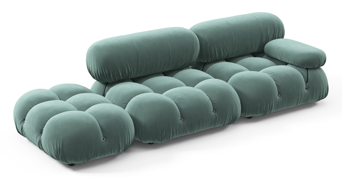 Bellini Sofa - Mario Bellini Open End Sofa, Left, Jadeite Luxe Velvet