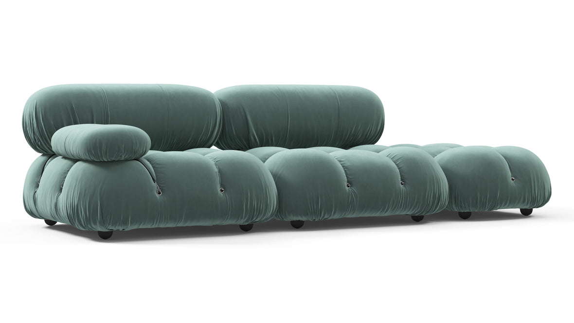 Bellini Sofa - Mario Bellini Open End Sofa, Right, Jadeite Luxe Velvet