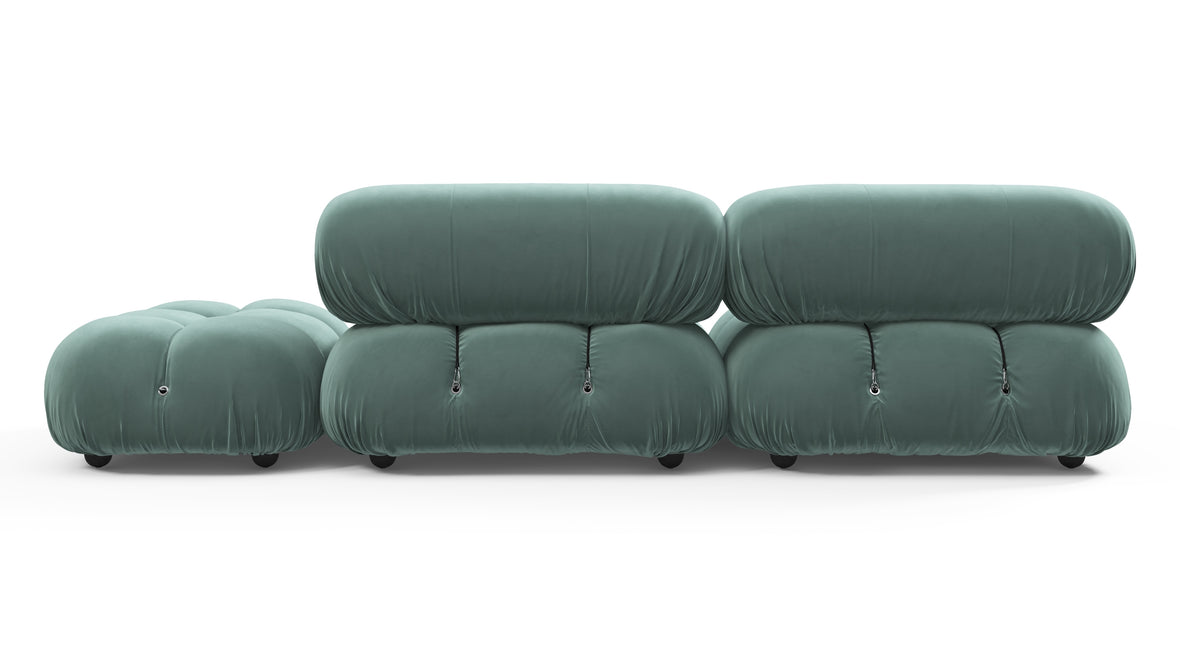 Bellini Sofa - Mario Bellini Open End Sofa, Right, Jadeite Luxe Velvet