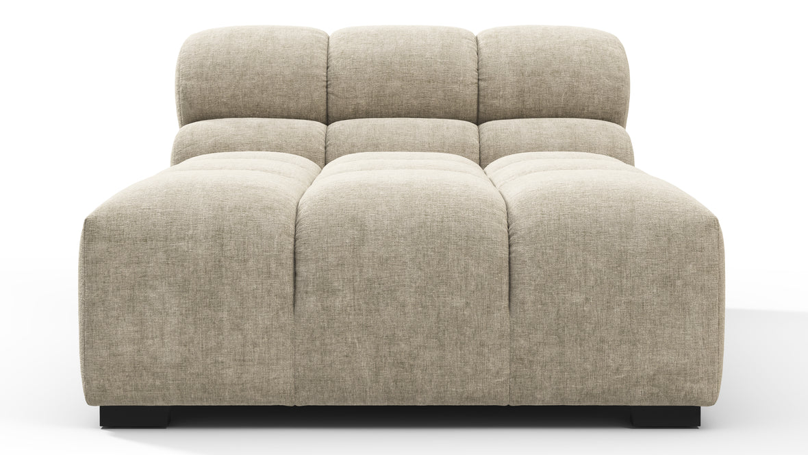 Tufty - Tufty Module, Armless Chaise, Beige Gray Chenille
