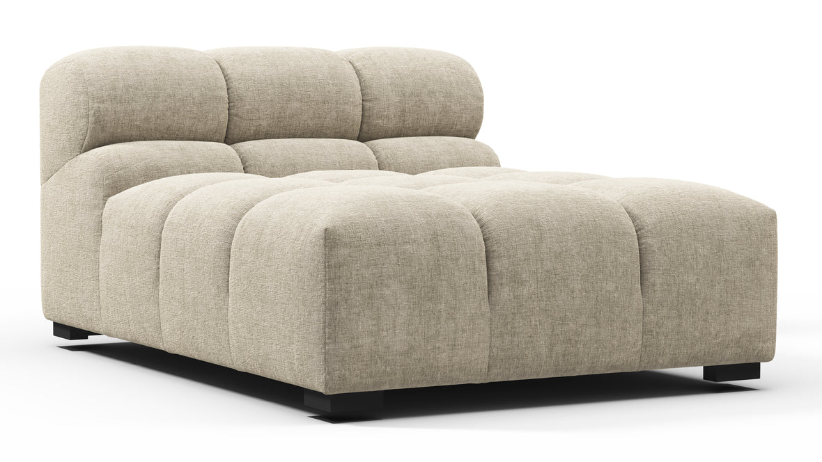 Tufty - Tufty Module, Armless Chaise, Beige Gray Chenille