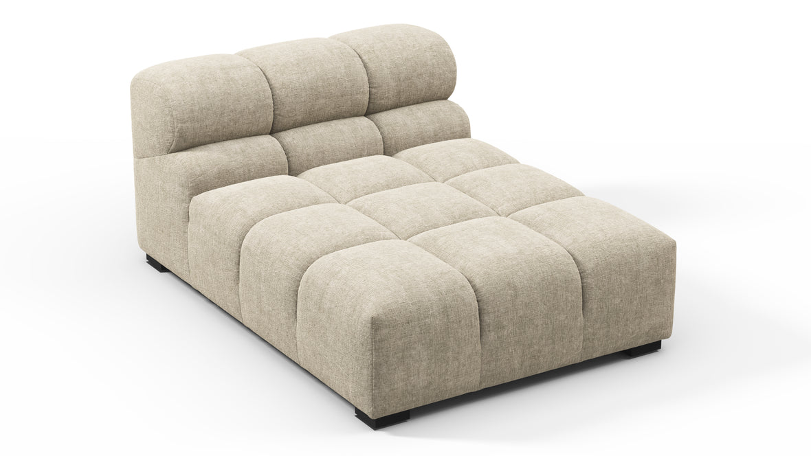 Tufty - Tufty Module, Armless Chaise, Beige Gray Chenille