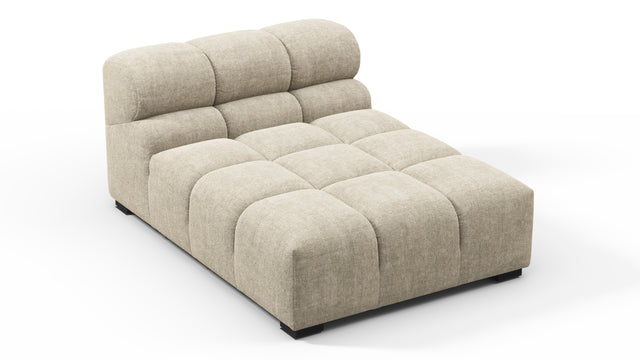 Tufty - Tufty Module, Armless Chaise, Beige Gray Chenille