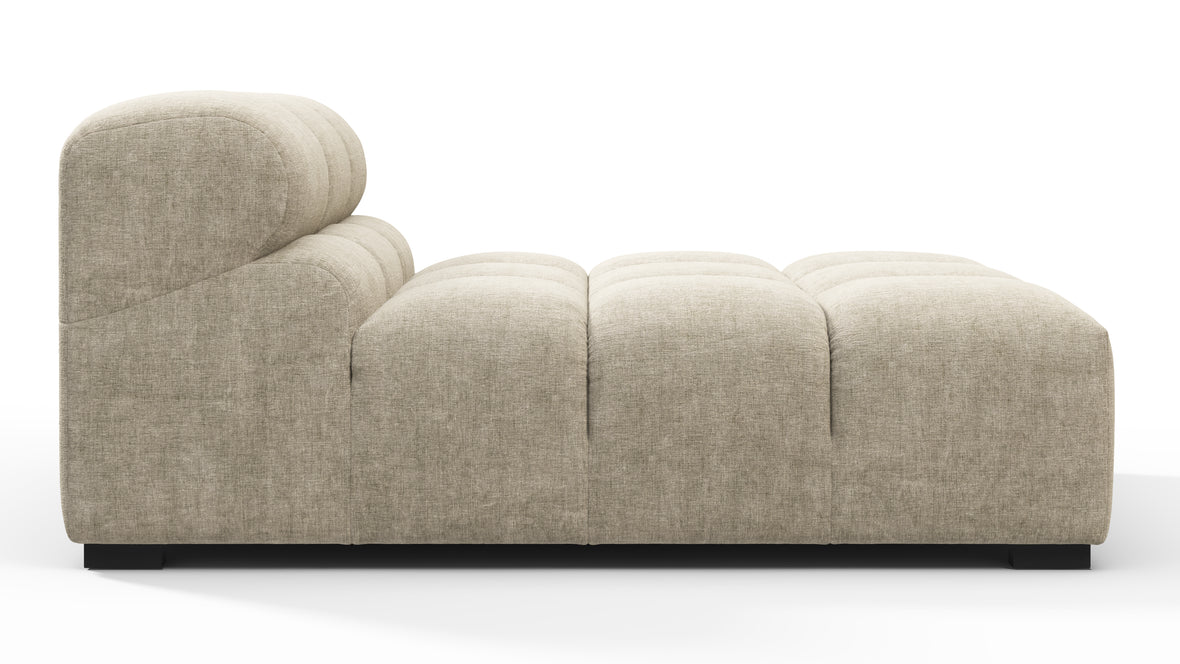 Tufty - Tufty Module, Armless Chaise, Beige Gray Chenille