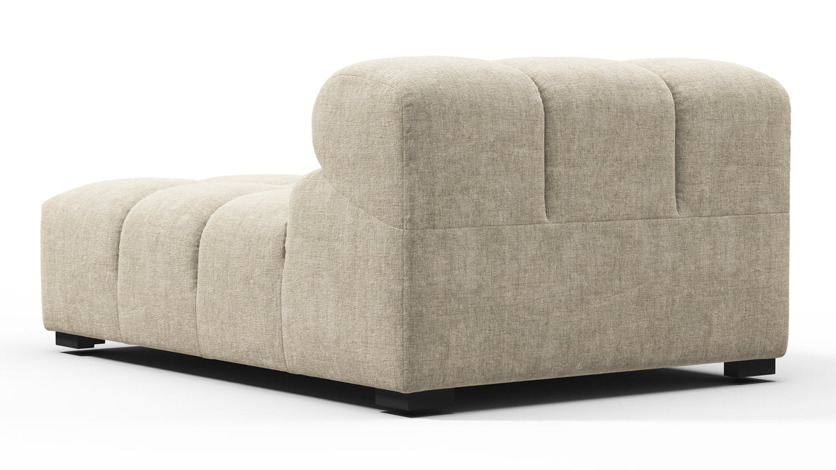 Tufty - Tufty Module, Armless Chaise, Beige Gray Chenille