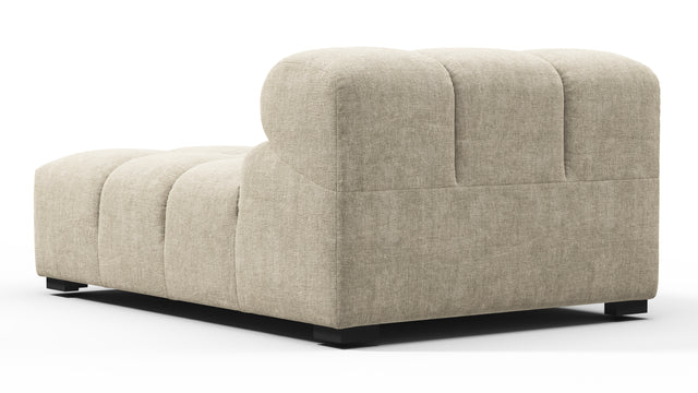 Tufty - Tufty Module, Armless Chaise, Beige Gray Chenille
