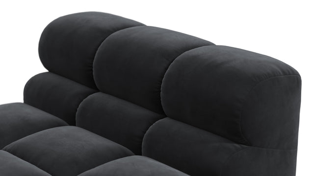 Tufty - Tufty Module, Armless Chaise, Black Velvet