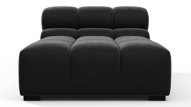 Tufty - Tufty Module, Armless Chaise, Black Velvet