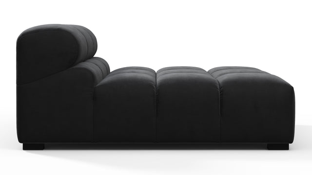 Tufty - Tufty Module, Armless Chaise, Black Velvet