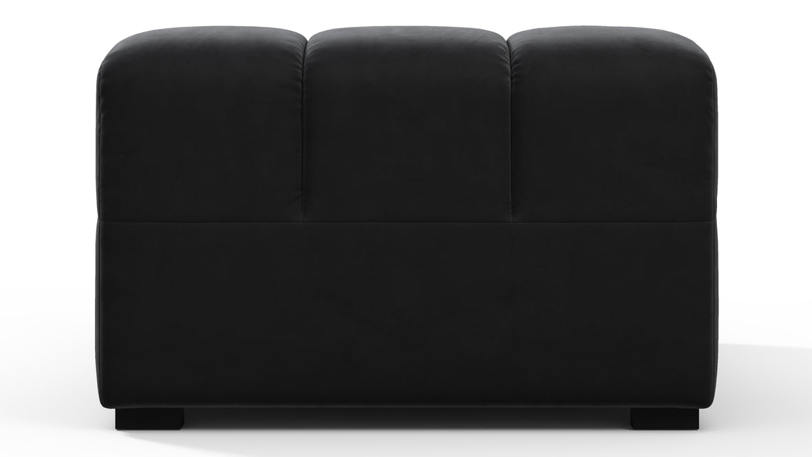 Tufty - Tufty Module, Armless Chaise, Black Velvet