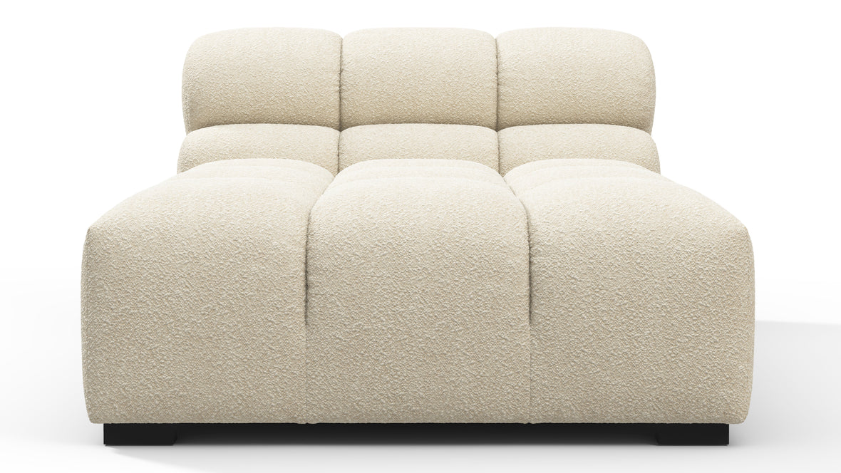 Tufty - Tufty Module, Armless Chaise, Eggshell Boucle