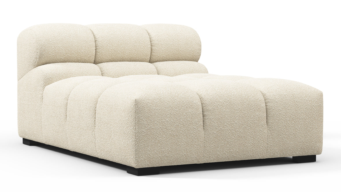 Tufty - Tufty Module, Armless Chaise, Eggshell Boucle