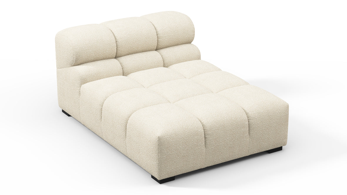 Tufty - Tufty Module, Armless Chaise, Eggshell Boucle