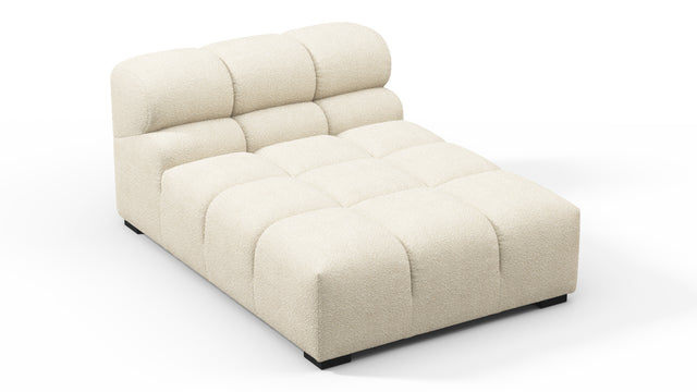 Tufty - Tufty Module, Armless Chaise, Eggshell Boucle