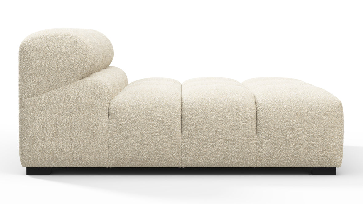 Tufty - Tufty Module, Armless Chaise, Eggshell Boucle