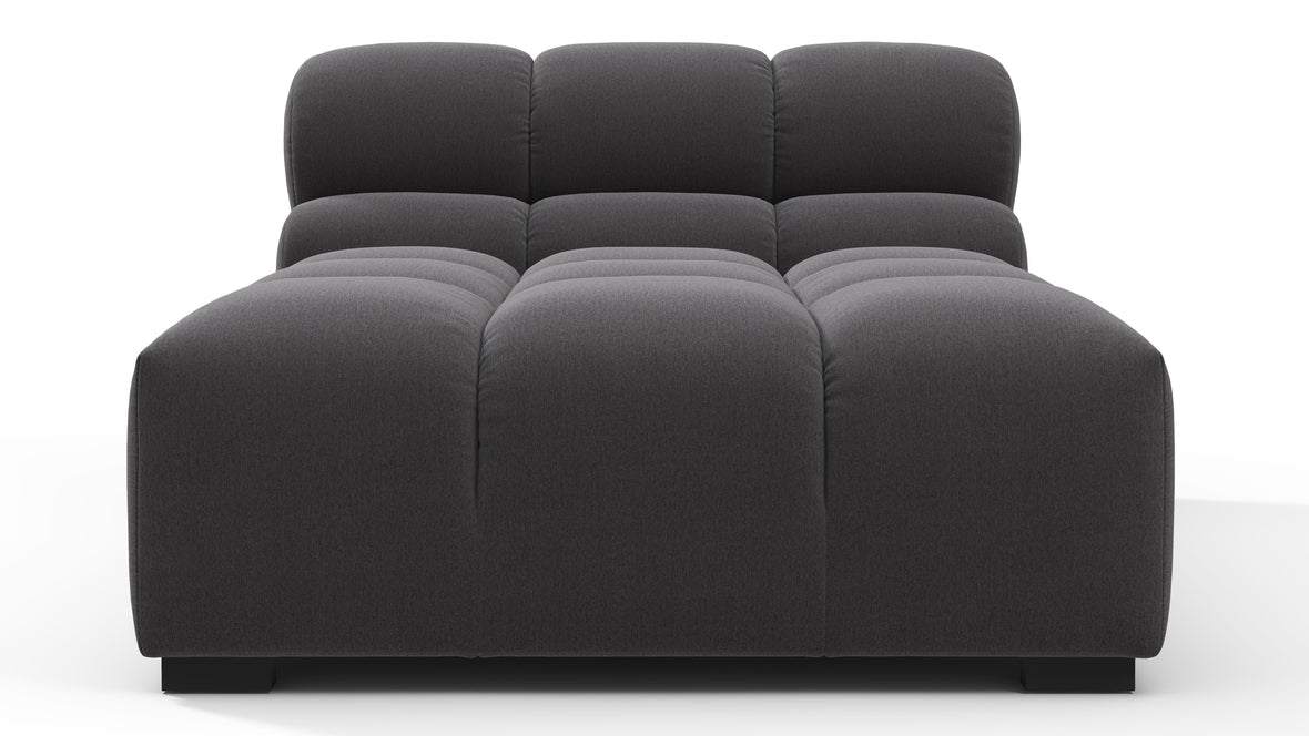 Tufty - Tufty Module, Armless Chaise, Ink Brushed Weave