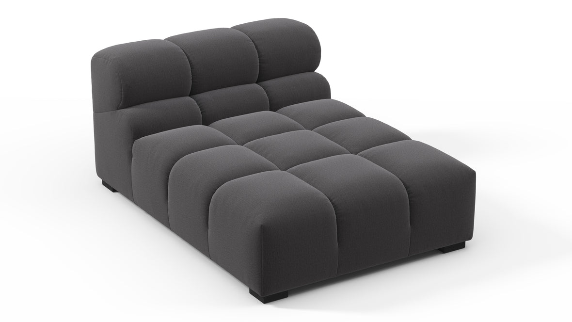 Tufty - Tufty Module, Armless Chaise, Ink Brushed Weave