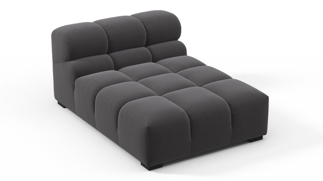 Tufty - Tufty Module, Armless Chaise, Ink Brushed Weave