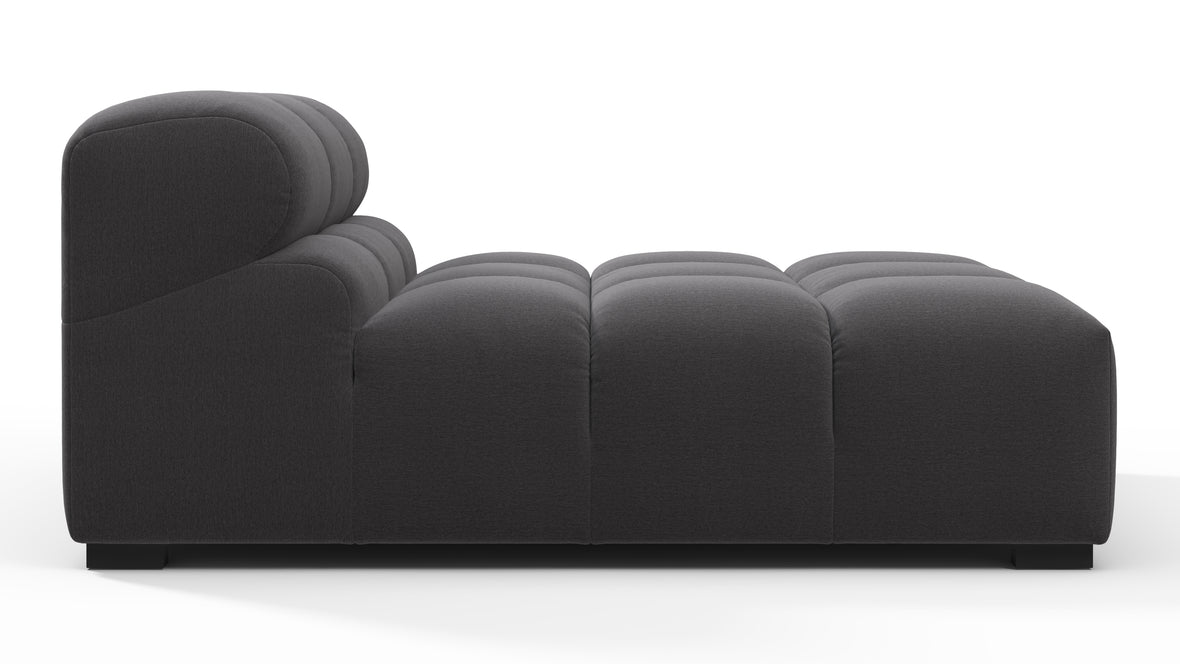 Tufty - Tufty Module, Armless Chaise, Ink Brushed Weave