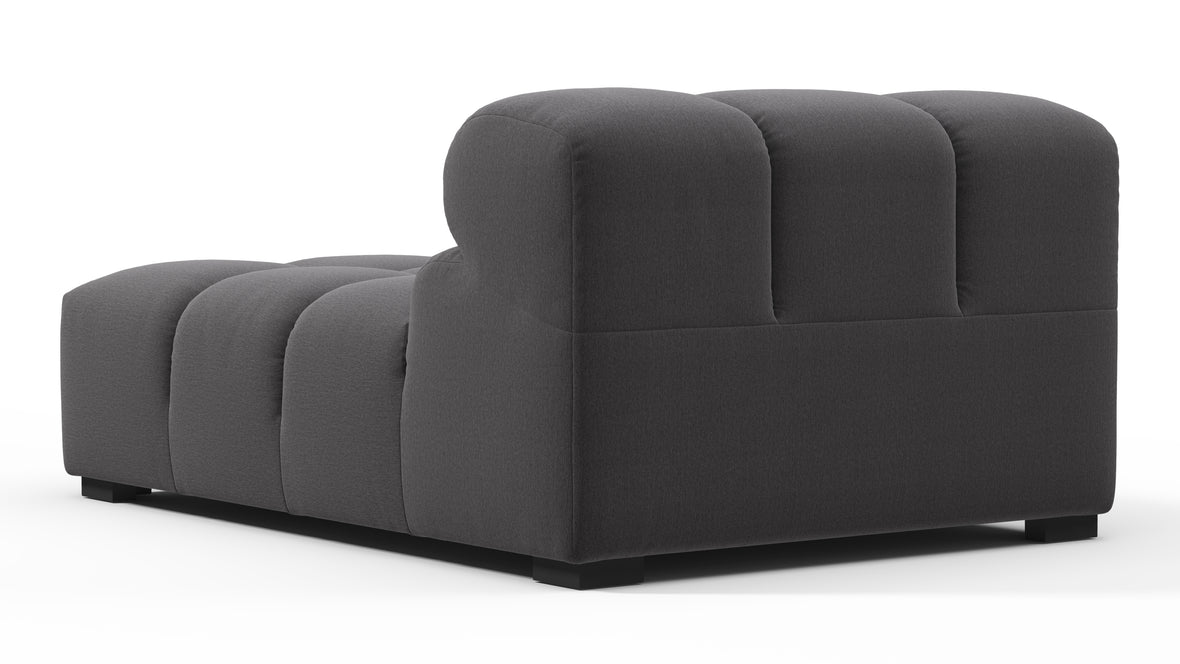 Tufty - Tufty Module, Armless Chaise, Ink Brushed Weave