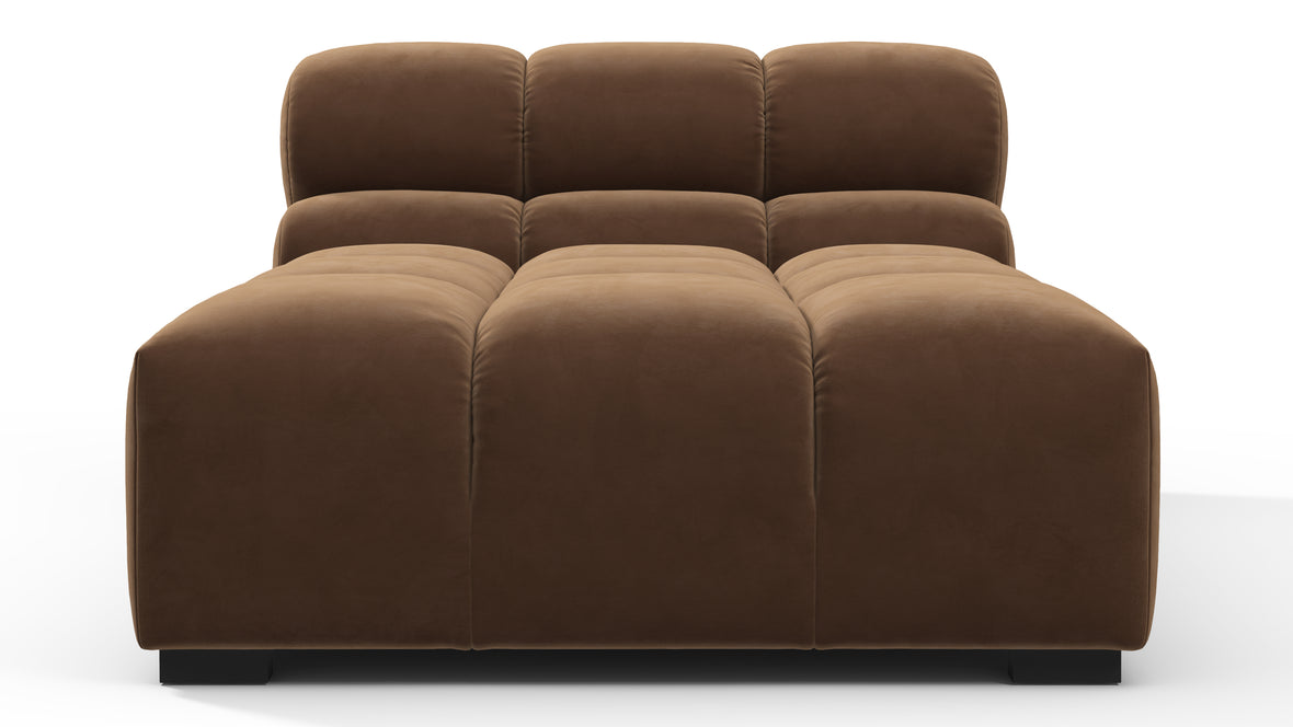 Tufty - Tufty Module, Armless Chaise, Mocha Velvet